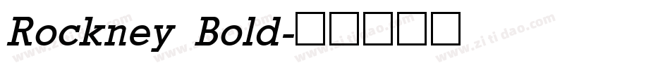 Rockney Bold字体转换